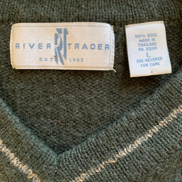 Vintage River Trader 100% Wool Sweater - Picture 3 of 7